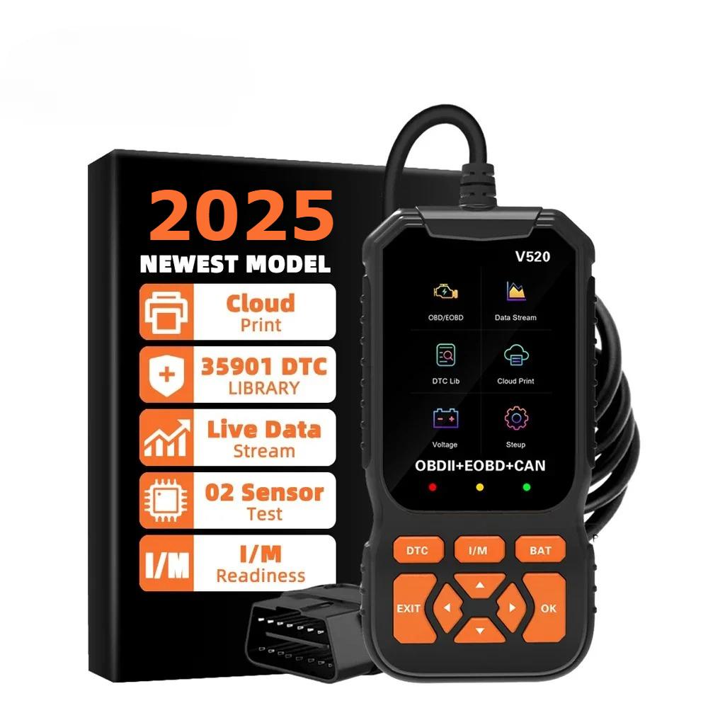 2025 OBD2 Scanner Professional Automotive Engine System Diagnostic Tool Lifetime Free Cloud Printing Automotive Code Reader