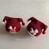 Children's Red Elf Knit Hat with Ear Protection for Autumn/Winter - Cute Pom-Pom Design for Boys and Girls