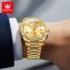 OLEVS Business Automatic Mechanical Men's Watch Stainless Steel Luminous Calendar Week Waterproof Wristwatch Relgio Masculino