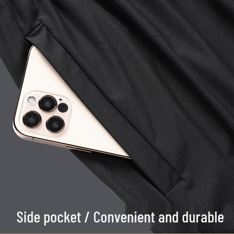 Men's Ice Silk Quick-Dry Joggers: Casual, Breathable, Elastic Sports Pants for Running