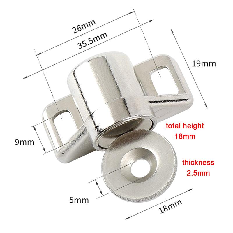 Magnetischer Schranktürverschluss, magnetischer Möbeltürstopper, näher, starker, superstarker Neodym-Magnetriegel