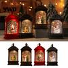 Snowing Effect Decorative Lamp Christmas Snow Lantern, Battery Operated Swirling Water Glittering Vintage Desktop Holiday Soft Furnishings Santa
