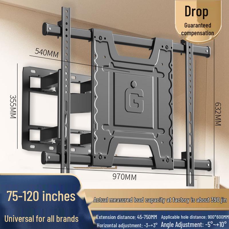 Einziehbare Ultradünne Universelle TV-Wandhalterung für 55-120 Zoll Bildschirme