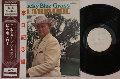 LP-Platte BILL MONROE & HIS BLUE GRASS BOYS - Kentucky Blue Grass MCA6055PROMO MCA 1974 Japan Obi Country Gebraucht