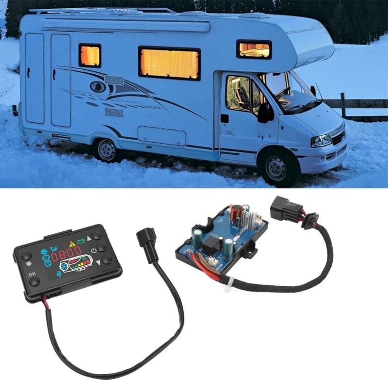 12V 24V Parking Heater Monitoring Switches Board with Switches Remote Parking Heater Accessories LCD Monitor Switches Board