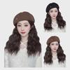 Perucă cu beretă versatilă pentru femei: Postă de păr elegantă, lungă și ondulată, cu pălărie detașabilă