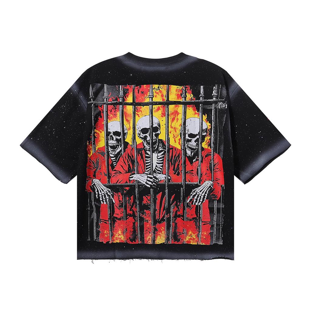 BK06 Summer European and American Trendy Brands Unisex Loose Cotton T-shirt Couple T-Shirt