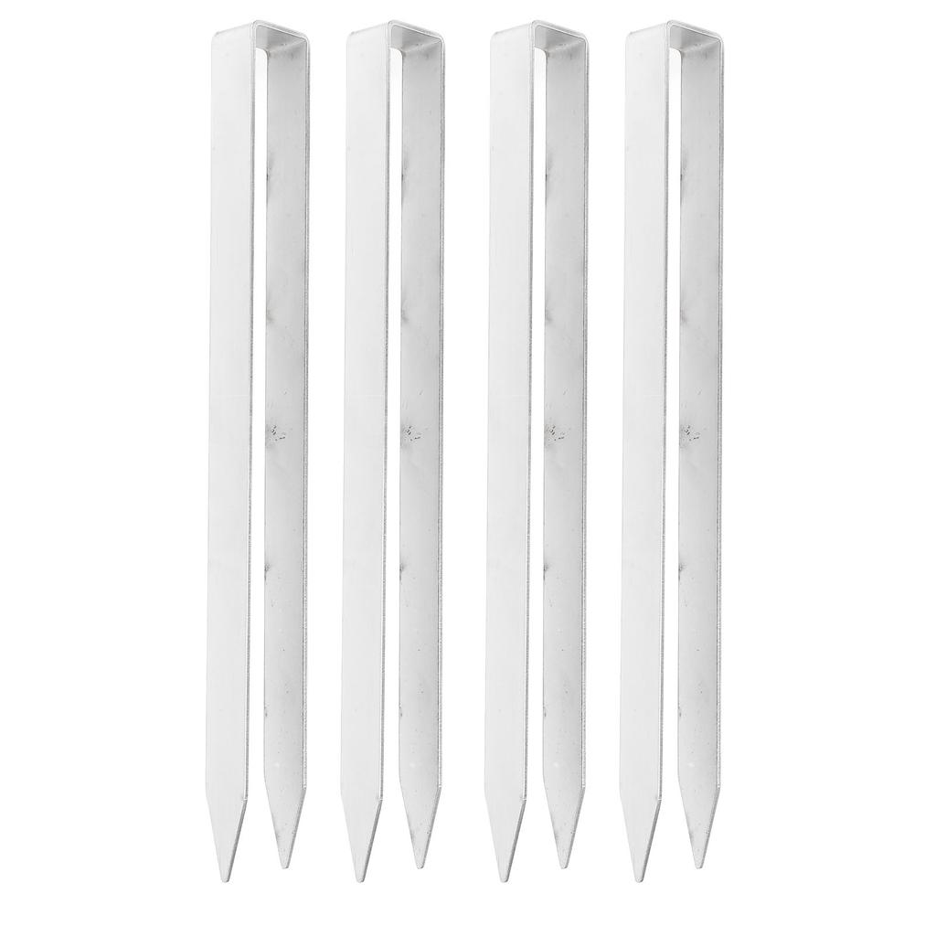 4 Pcs U Shaped Stakes Heavy Duty Stainless Steel Ground Pegs U Shape Rose Arch Ground Anchors for We