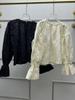 French Retro Lace Bell Sleeve Embroidered Top - Autumn/Winter Collection