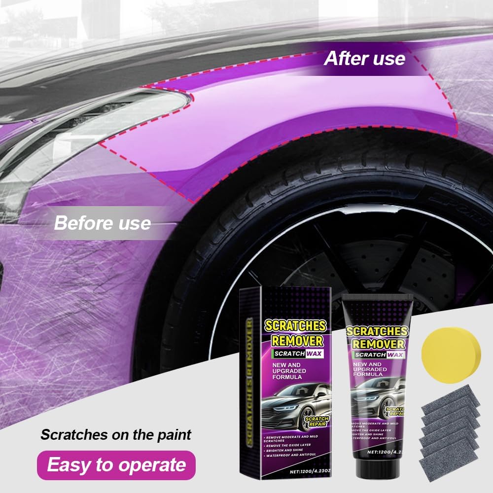 Nano Cloth Car Scratch Remover Set, 2025 New Nanowipe Cloth for Car Scratches, Car Scratch Repair Paste Car Wax Polish, Car Scratch Repair Kit for