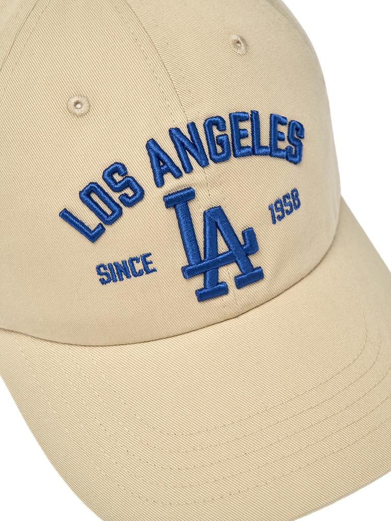 Emelbi Cooperstown Patch Unstructured Ball Cap La (Beige)