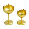 2pcs Metal Candlestick Ornament Stable Base Baking Paint Craft Decorative Centerpiece for Bedroom Bedside Tabletop