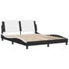 LED Bed Frame Without Mattress  Zadar  Black and White 160 X 200 Cm