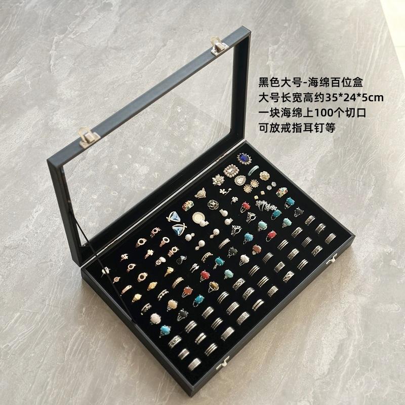 Stud Earrings Display Box, Jewelry Box, Large-capacity Display Rack, New Wide Ring, Earphone, 100-position Box Hole Storage.