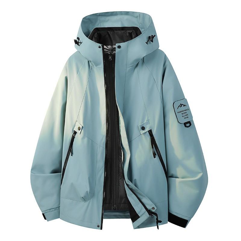 3-in-1 Detachable Windproof Waterproof Hiking Jacket Men Women Outdoor Camping Trekking Fall Winter