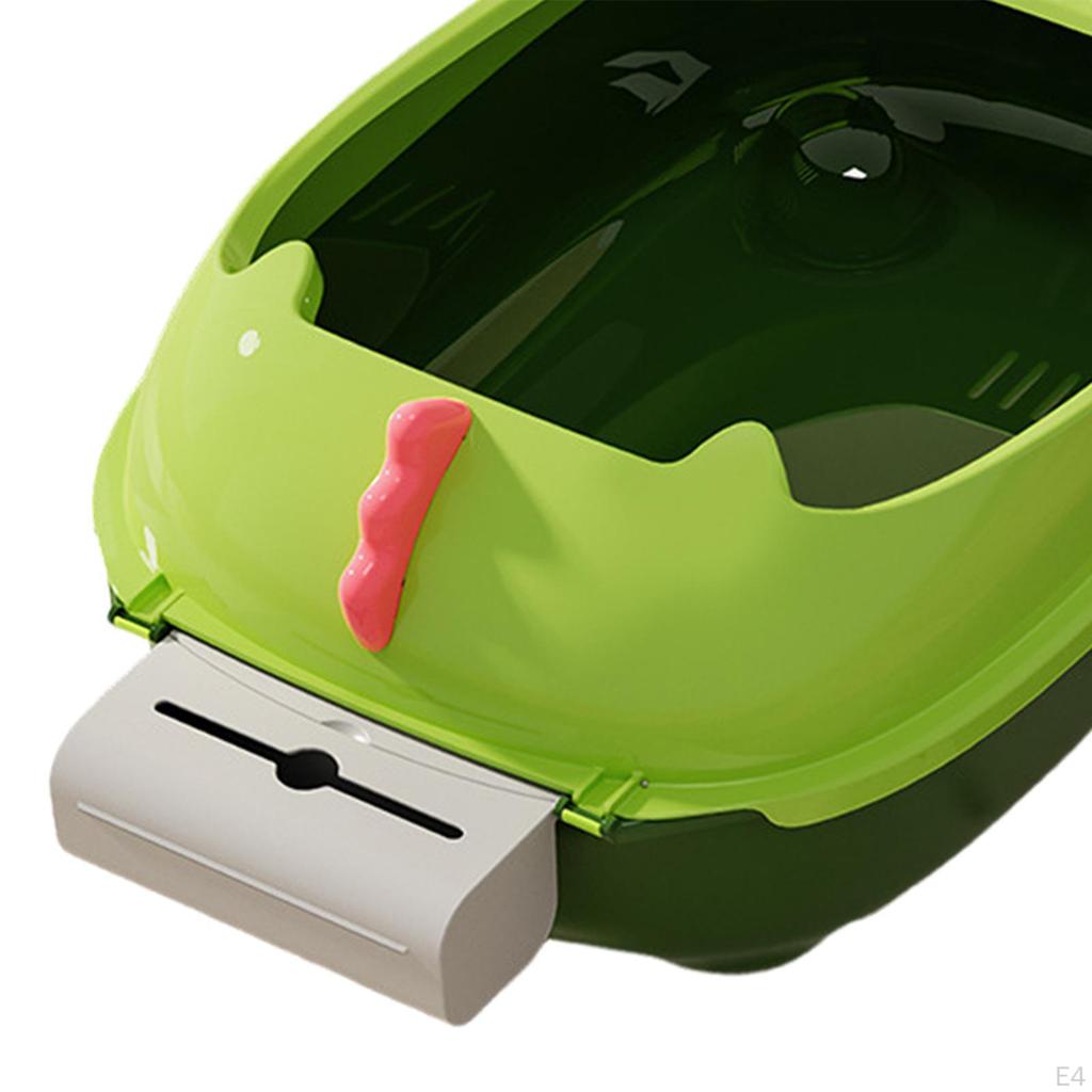 Litter Box Potty Toilet Sandbox Container Splashproof Cage Bedpan Pet for