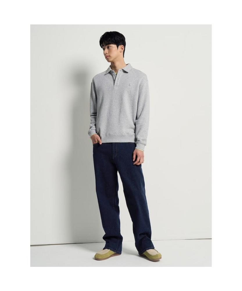 Binpolmen Semi-Wide Denim Pants Navy