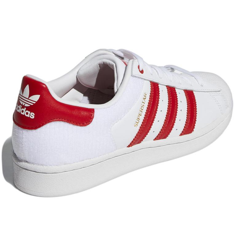 adidas Superstar Klettverschluss Weiß Rot Sneakers FY3117