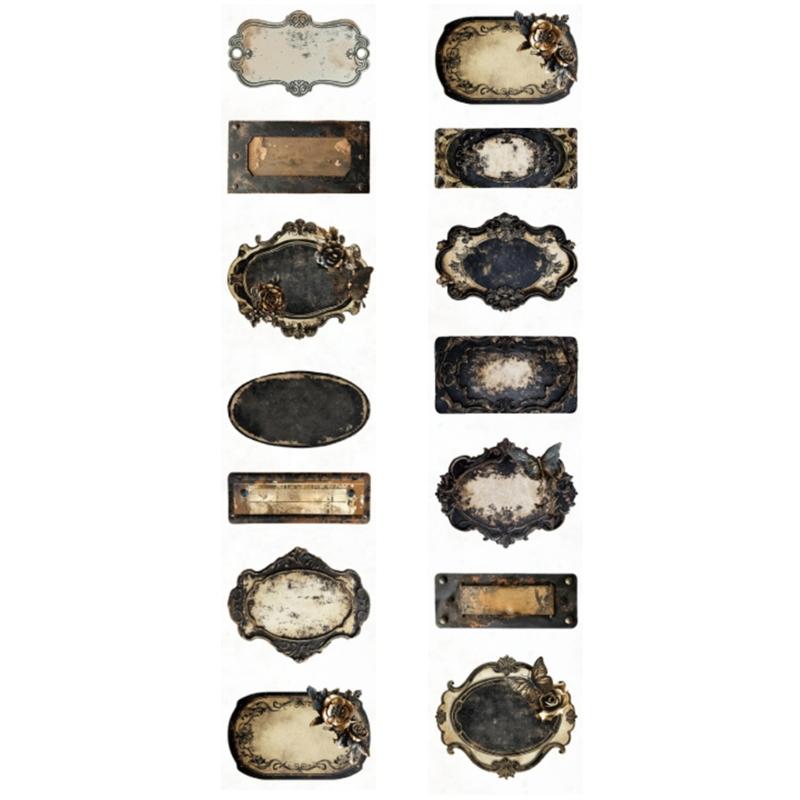 

Retro Iron PET Crafting Tape Sticker For Scrapbooking And Art Collage Reusable And Easy To Use Journal Sticker Roll