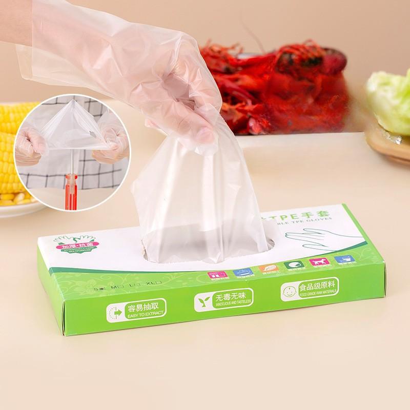 Disposable PVC Kitchen Gloves, Food Safe & Thickened - Perfect for Cooking, Baking, Dishwashing, Hair Dye & Daily Cleaning