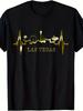 Las Vegas Skyline Heartbeat I Love Nevada USA Las Vegas TShirtMerry Christmas Oversized TShirt Soft Cotton Holiday Gift Tee for Family0pure Cotton Bre