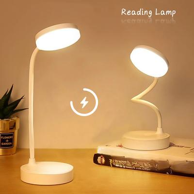 USB Plug-in Night Light Touch 3 Gear Dimming Portable Book Reading Lamp Dimmable LED Desk Lamp Touch Table Lamp