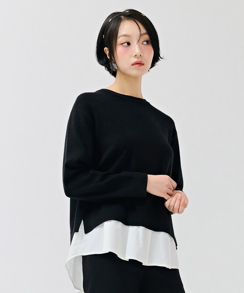 CHASECULT Women'S Layered Sweater - Black