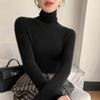 Women's Slim Fit High Neck Seamless Wool Sweater