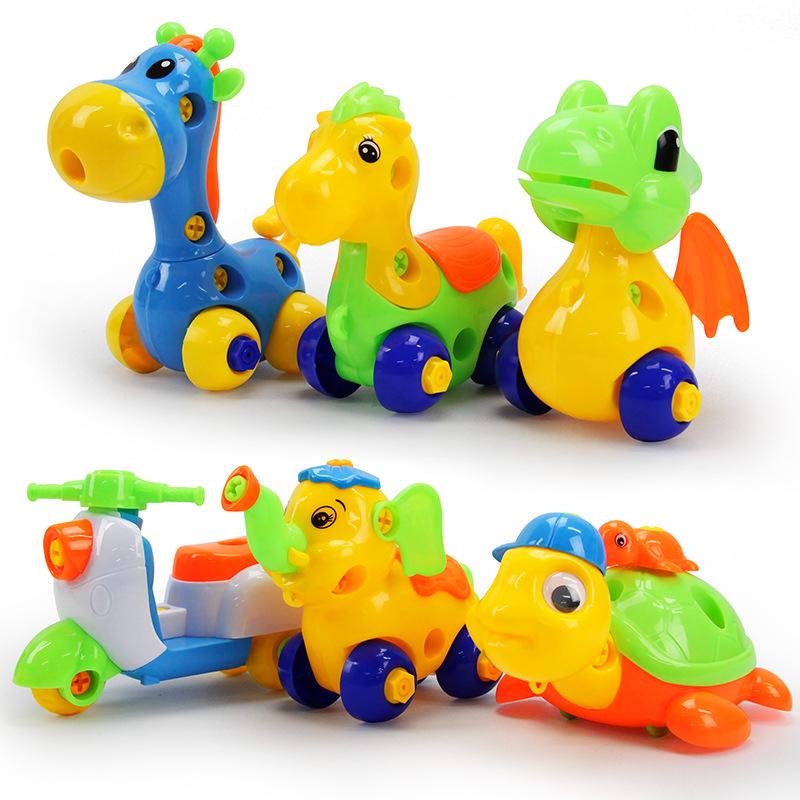 Children'S Assembly Nut Tool Disassembly Cartoon Car Cartoon Toy Assembly Car