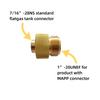 Adaptor Canister Gas Convertor 1"-20 UNF Adapter Lindal Valve Canister To 7/16"-28UNF Propane Tank Welding Torch MAPP Gas Cans