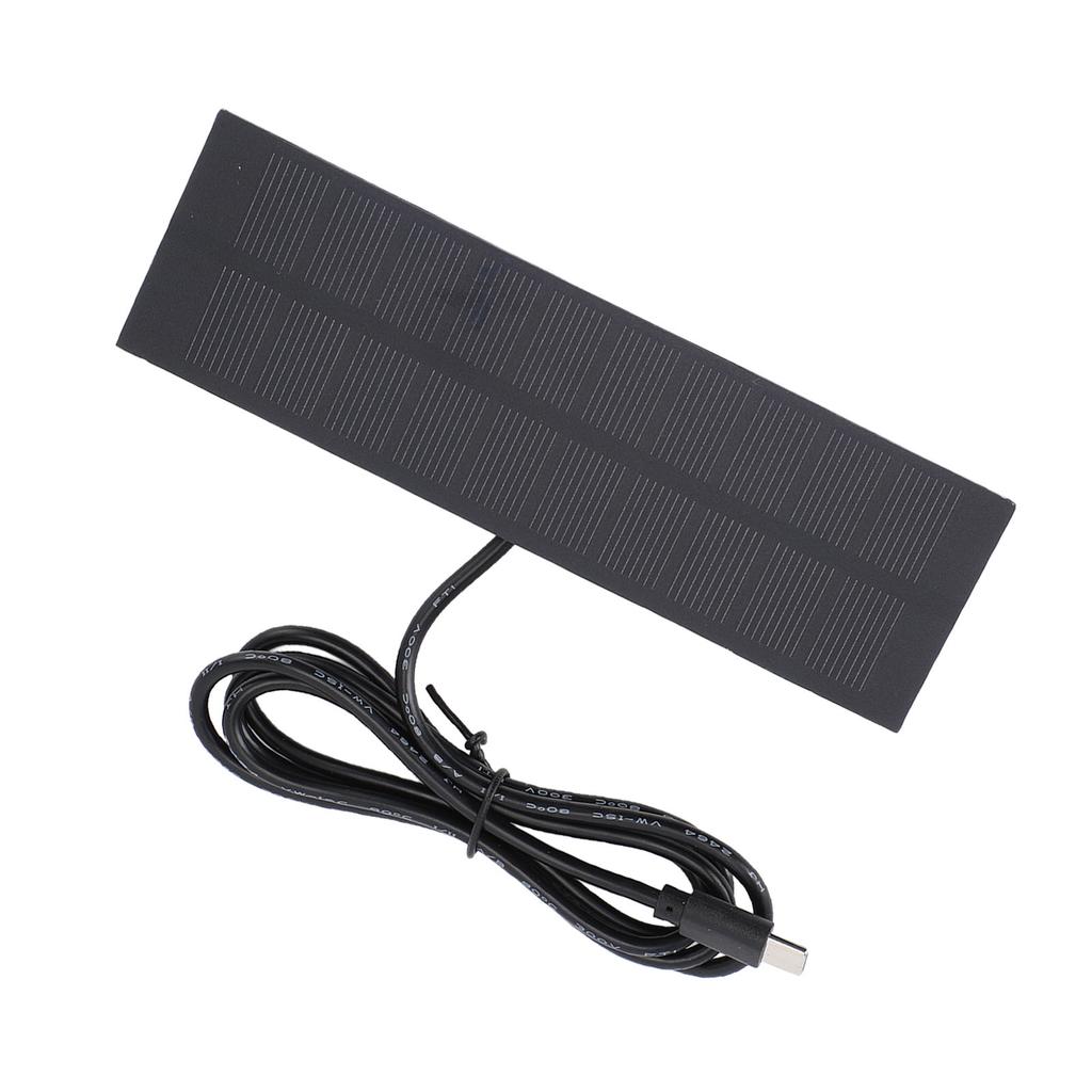 1W Solar Charger Polycrystalline Solar Panel with Type C Port for Smartphones Power Banks Outdoor Camping