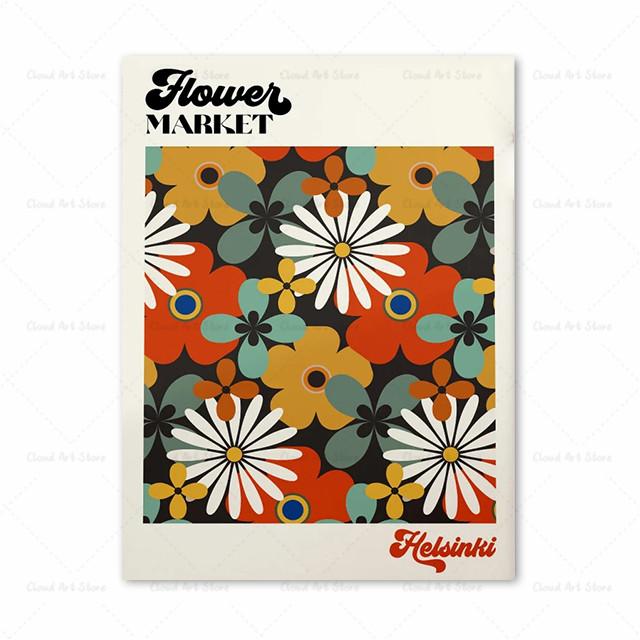 Affiche Marché Aux Fleurs De Barcelone - Poster Botanique Art Mural (plusieurs Tailles)