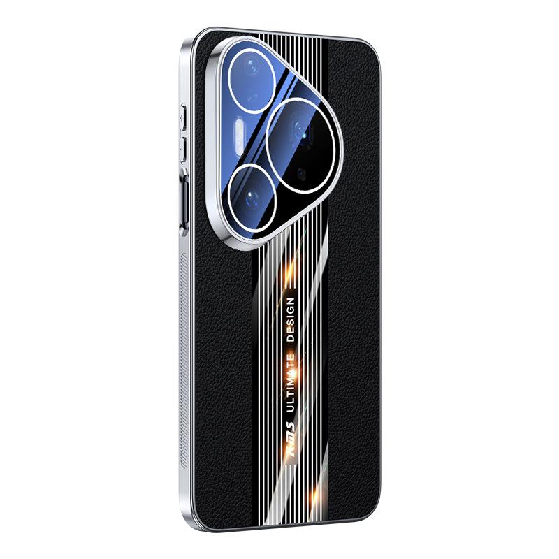 Suitable for Huawei P90Promax Mobile Phone Case Mate80 Porsche with Lens Film Nova15u Lychee Leather Pattern Case