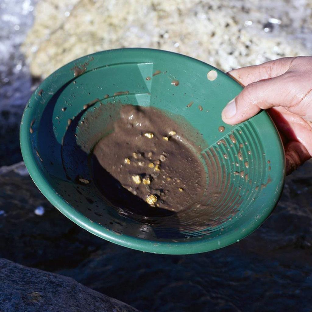 Gold Pan Washing Gold Plastic Sieve Golds Pan Gold Sifting Classifier Washing Sieve Tray Gold Panning Equipment Accessories