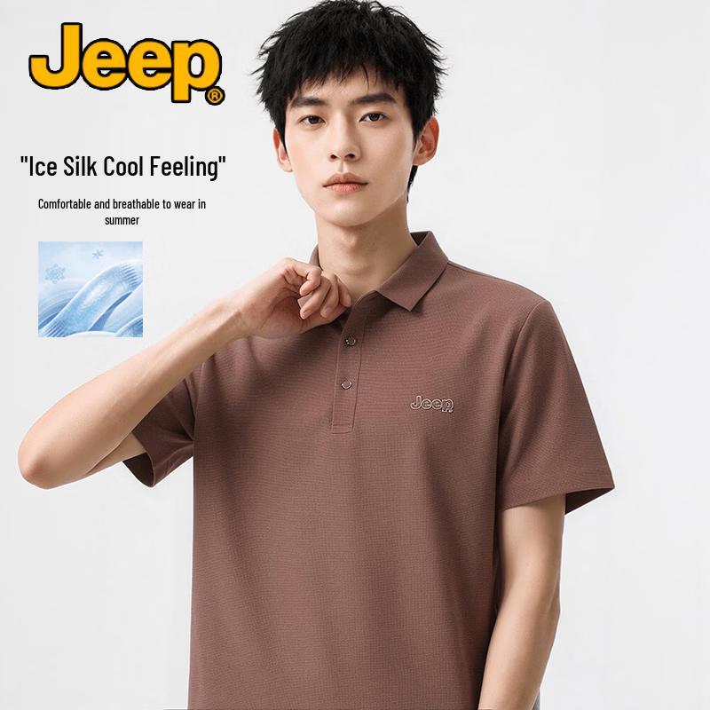 JEEP Men s Ice Silk Breathable Polo T-Shirt M