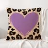 Leopard Print LVOE Cushion Cover Linen Organic Fabric DoubleSided Printing Sofa Breathable Home Decor Gift Pillow Case