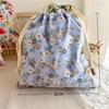 Large Capacity Travel Drawstring Bags Flower Print Underwear Storage Bags Clothes Organizer  Travel