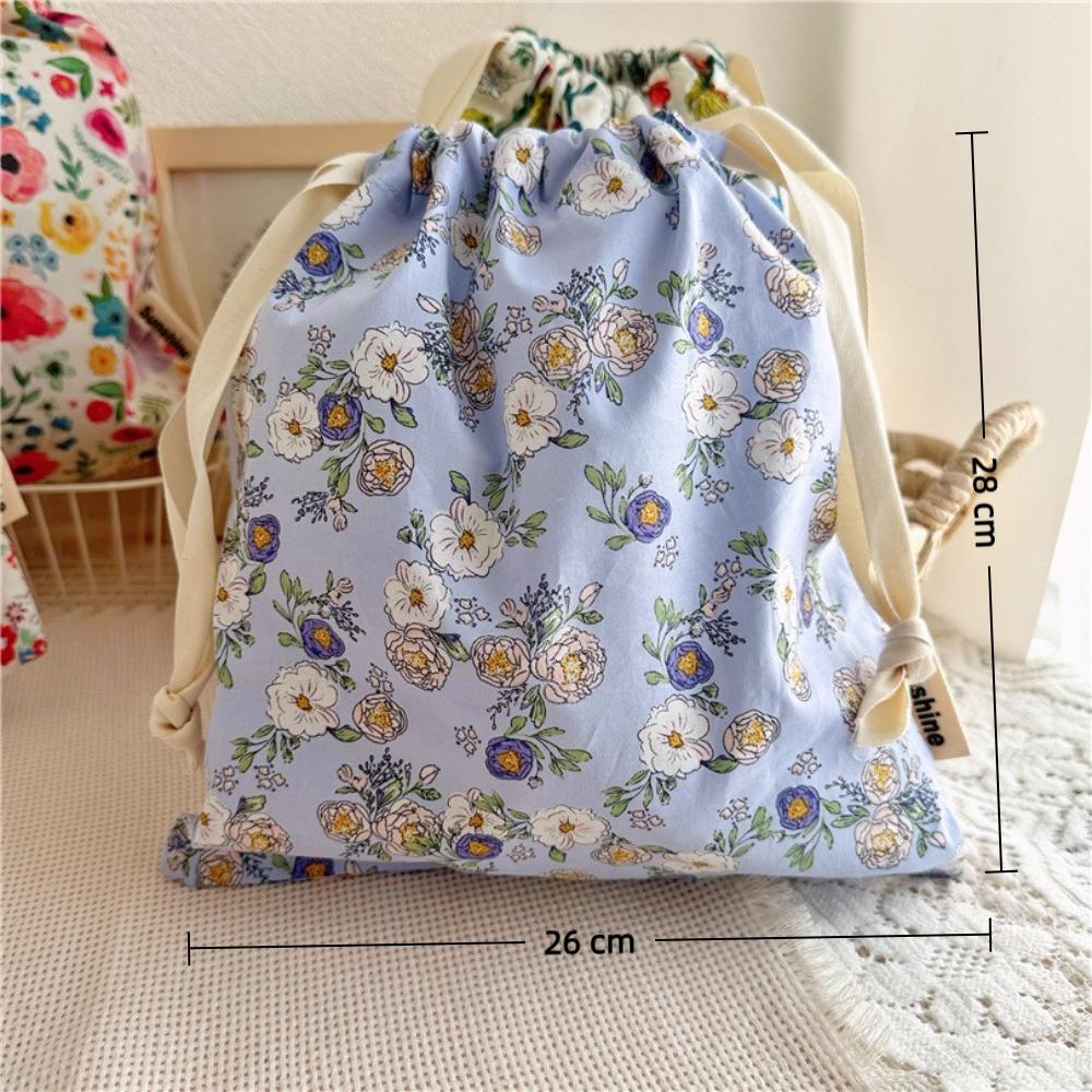 Large Capacity Travel Drawstring Bags Flower Print Underwear Storage Bags Clothes Organizer  Travel