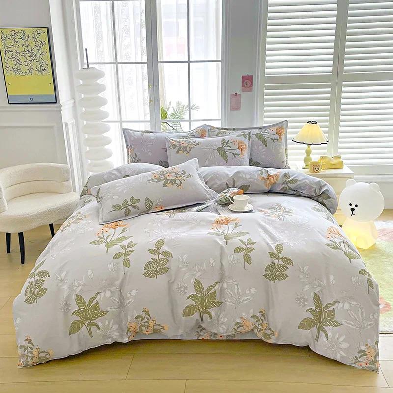 Comforter Romantic Peony Floral Reversible Shabby Flower Comforter With 2 Vintage Farmhouse Bedding Set