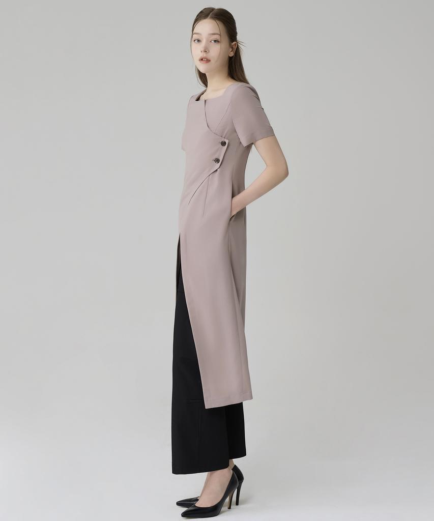 HYEYEONG KIM Chiffon Layered Maxi Blouse Jacket - Brown