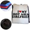 Ich liebe meine heiße asiatische Freundin T-Shirt T-Shirts Kleidung Lustiges T-Shirt Klassisches Geschenk Ich liebe asiatische Mädchen Kurzarm Kleidung Top T-Shirt
