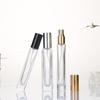 Square Clear Glass 10ml Screw-Top Perfume Atomizer Bottle with Rollerball
