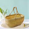 Vegetables Basket Hand Shopping Storage Baskets Garden Hod Fruit Open Bamboo Weaving