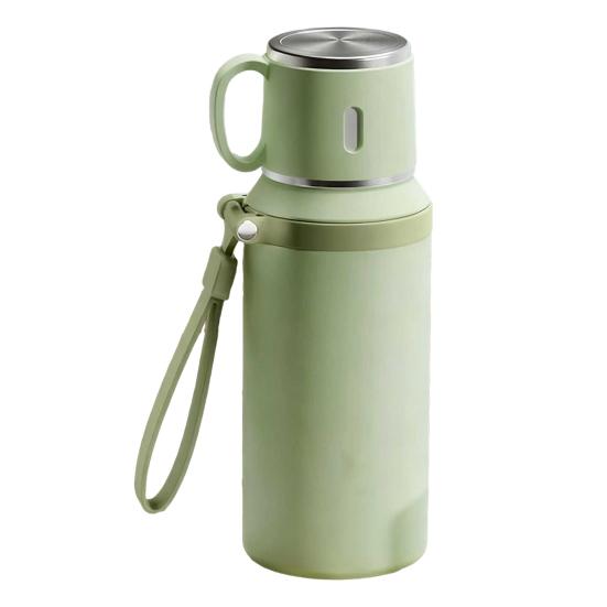 Stainless Steel Water Bottle with Tea Infuser Double Wall Vacuum Drink Container Leak-Proof Portable 600ml Insulated Coffee Tumbler for Hot Cold