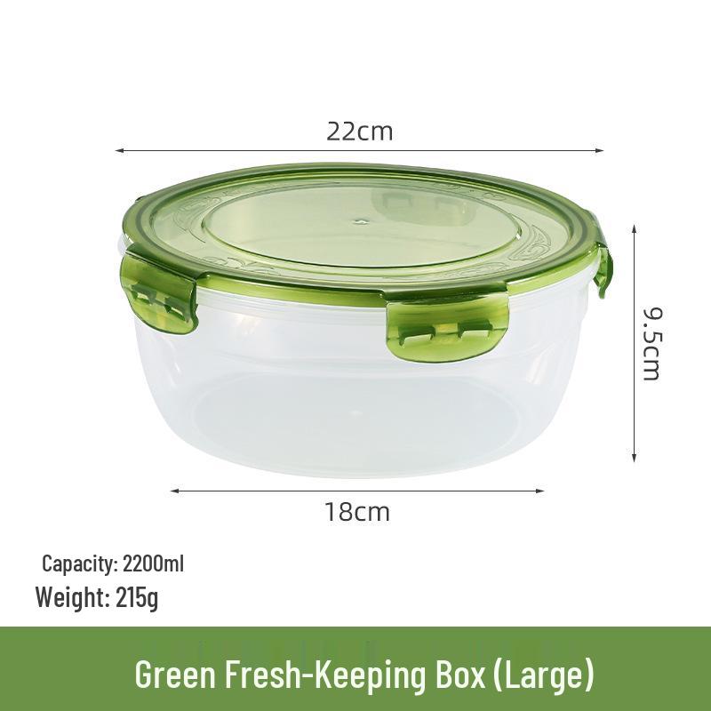 Round Microwave-Safe Food Storage Containers - Fresh-Keeping, Food Grade, Sealed Boxes for Kitchen & Refrigerator