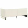Corner Bed Frame with Mattress 2 Pcs Cream Velvet
