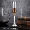 1pc Champagne Glass With Metal Stem Lead-Free Crystal Champagne Flute Premium Vintage Champagne Goblet For Bar Pub Club Restaurant And Home Use Drinkw