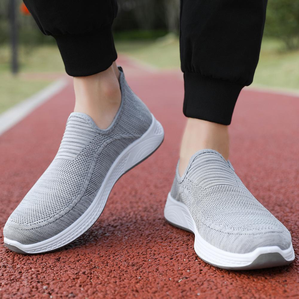 Men's Shoes Spring Fashion One-pedal Sports and Leisure Breathable Fly-woven Outdoor Running Shoes