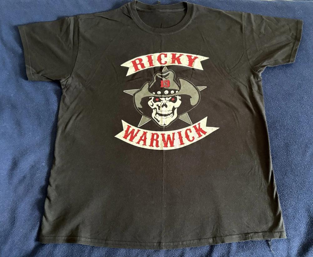 VTG Ricky Warwick Music Star Heavy Cotton Black T Shirt S-5XL TR711 Unisex T-Shirt XL