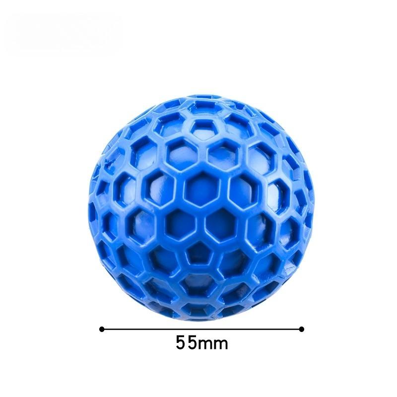 1pcs Indestructible Squeaky Dog Toys, Interactive Dog Balls Natural Rubber Puppy Ball for Dog Chew Toys Random Color